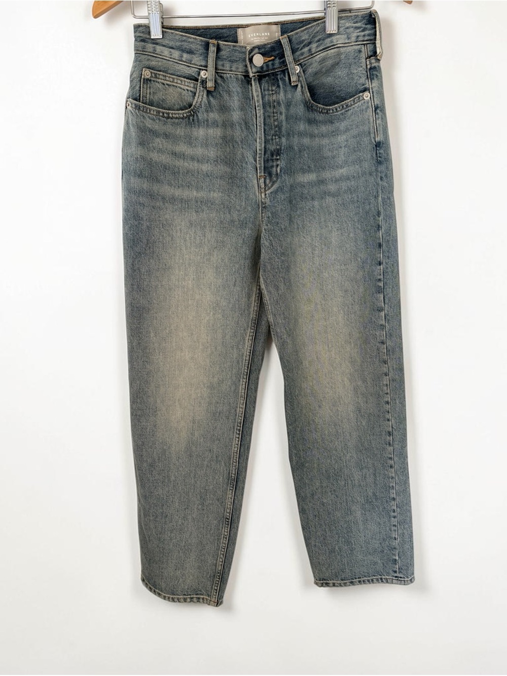 Everlane Relaxed Straight Jeans in Washed Blue-Gray
